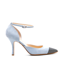 Load image into Gallery viewer, [women&#39;s] Prayer of Catherine - Cheville - ankle-strap d&#39;Orsay pumps - suede x stingray
