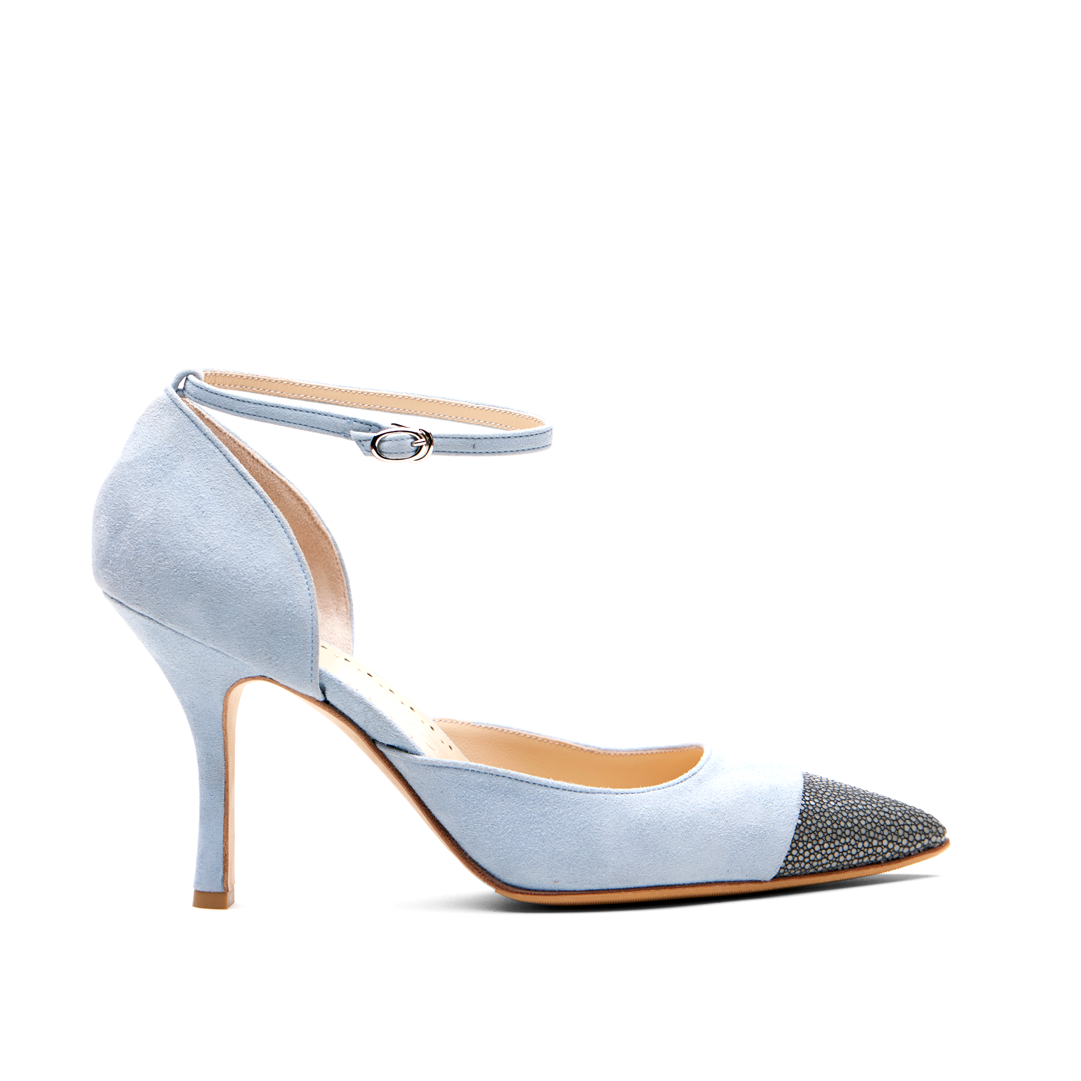 [women's] Prayer of Catherine - Cheville - ankle-strap d'Orsay pumps - suede x stingray