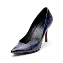 Load image into Gallery viewer, [women&#39;s] From Iris - pumps - black x gray patina crocodile
