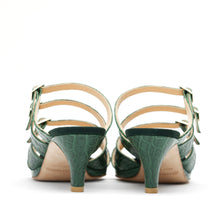 Load image into Gallery viewer, [women&#39;s] reunion - quattro sandals - green crocodile
