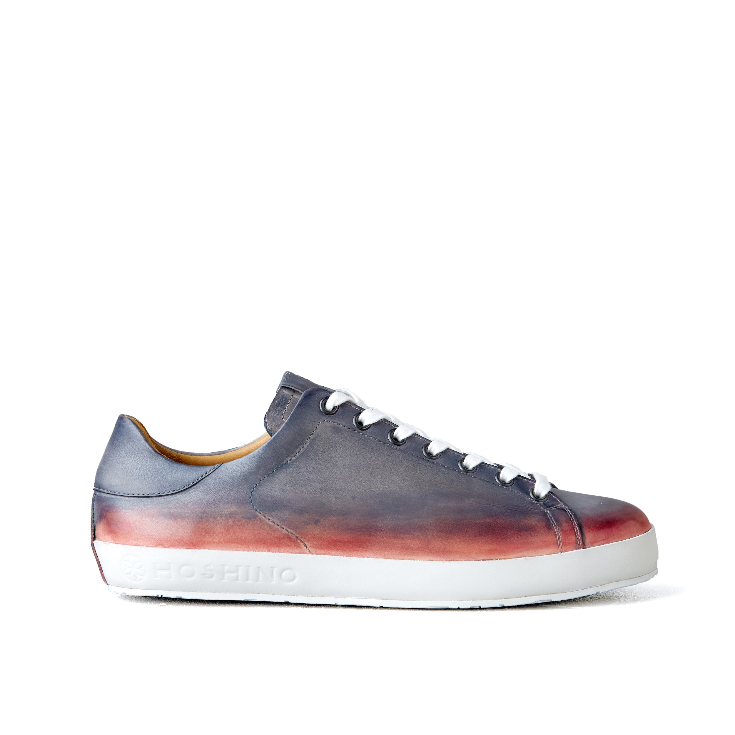 [women's] Liberte - low-top sneakers - gray x pink patina calfskin