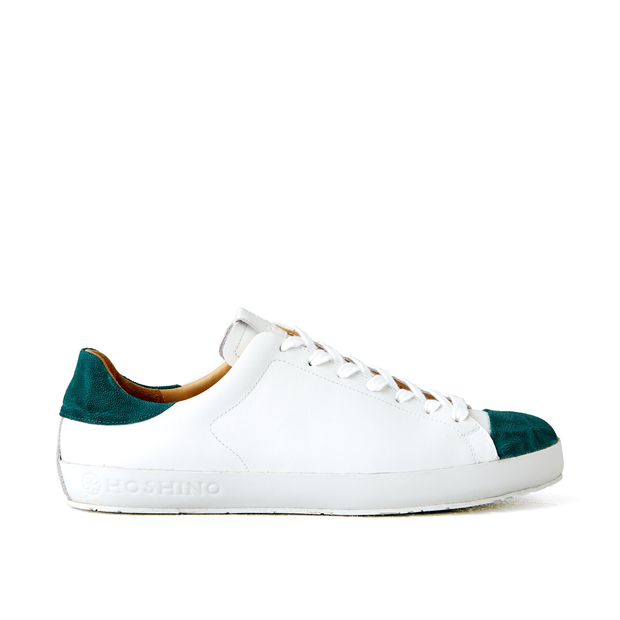 [men's] Liberte - low-top sneakers - combination toe white x green elephant