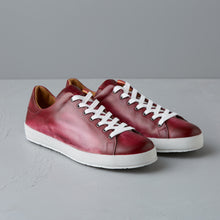 Load image into Gallery viewer, [men&#39;s] Liberte - low-top sneakers - burgundy x gray patina calfskin

