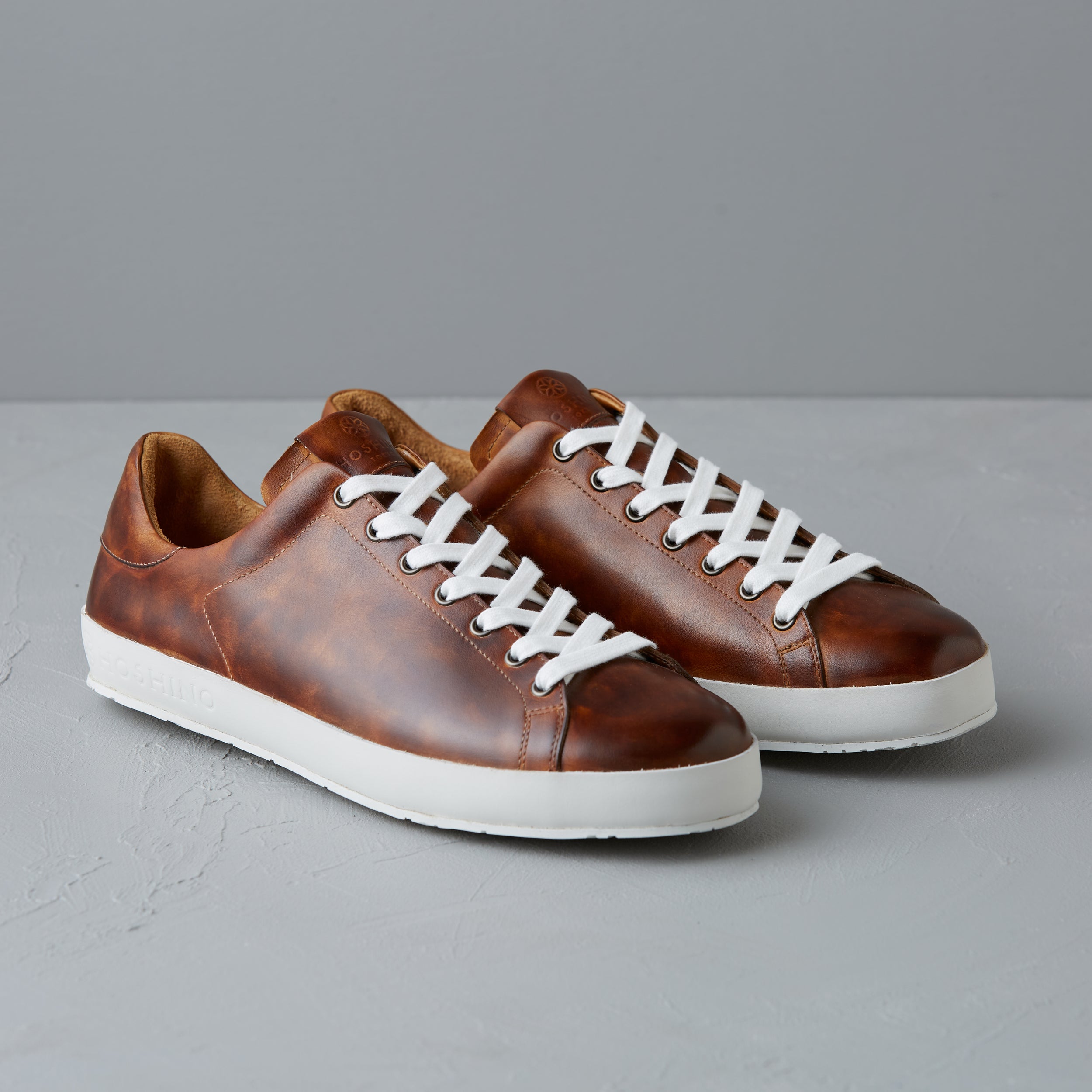 [men's] Liberte - low-top sneakers - brown on brown patina calfskin