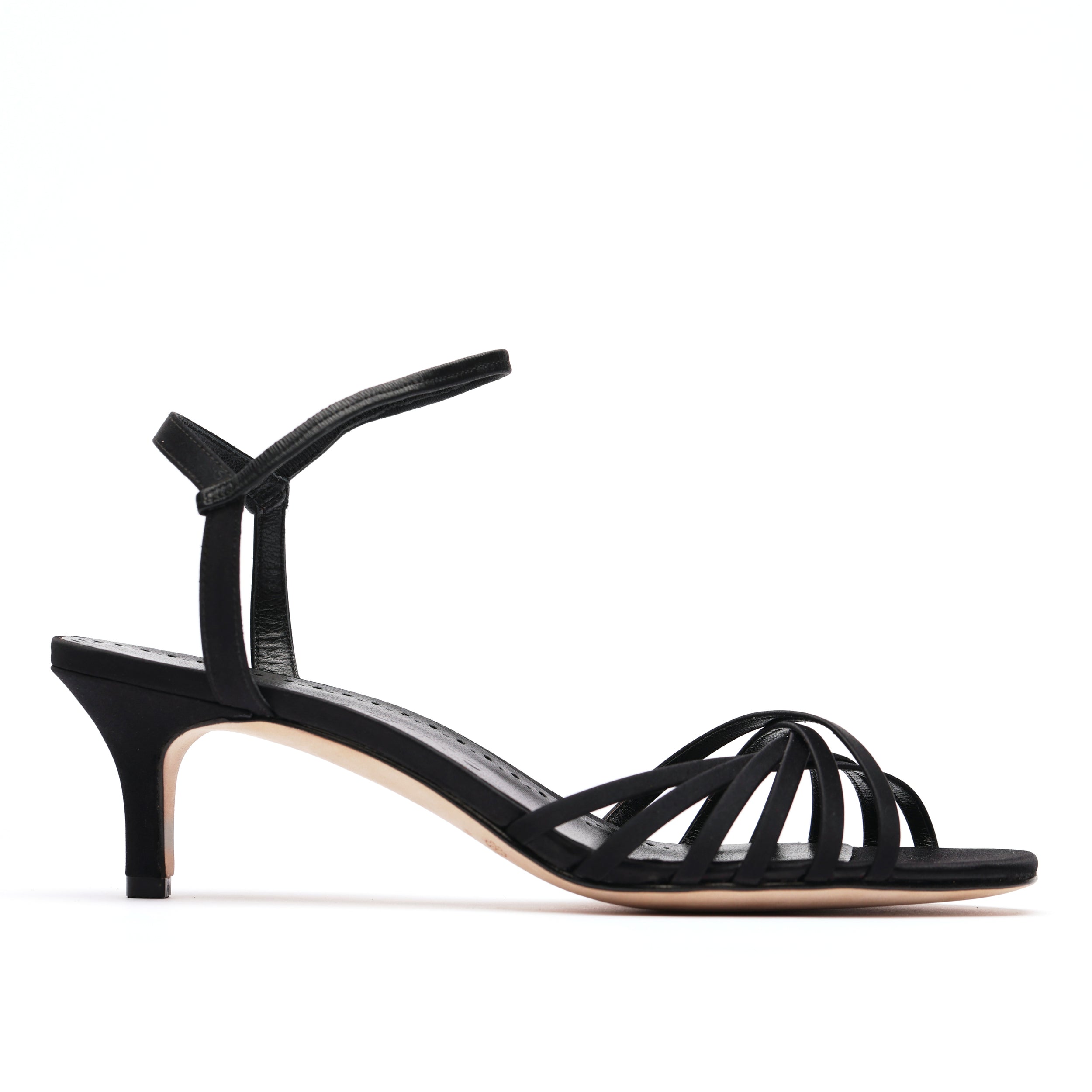 [women's] reunion - Spiral sandals - black silk